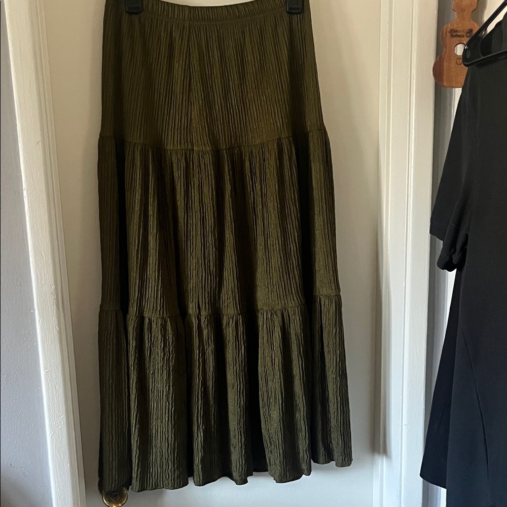 SHEIN Dark Olive Maxi Skirt